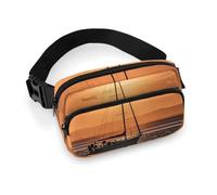 Sunset Seascape Sailboat Floating Fanny Pack with Multiple Pockets, Personalized Waist Bag with Zipper, Multifunctional Bum Bags for Travel, Belt Bag with Adjustable Strap, Crossbody Bags