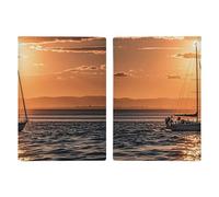 Sunset Seascape Sailboat Floating Leather Passport Holder Handmade Passport Cover with Card And Ticket Slot Easy Access Passport Case Passport Wallet Passport Holder for Women And Men, style,