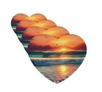 Sunset Seaside Car Air Freshener Cards for Women Men 4 Pack Cute Car Accessories Long Lasting Scent Car Diffuser Hanging Auto Aromatherapy Tablets Car Fresheners Gifts