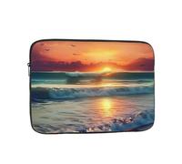 Sunset Seaside Laptop Case 13 inch, Shockproof Protective Computer Sleeve Cover Water Resistant Laptop Bag Carrying Tablet Cover Briefcase Handbags Gifts for Men Women