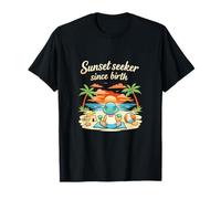 Sunset Seeker Since Birth Baby Beach Vacation Party T-Shirt