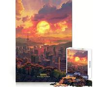 Sunset Seoul South Korea Jigsaw Puzzles 1000 Pieces for Adults Memory Boost Warm Time Image Assembly Fine Art Piece (38x52cm)