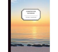 Sunset Shorelines 8x10” Journal - 100 College Ruled Pages - Tranquil Summer Beach Sunset Design - Serene Coastal Notebook for Daily Writing, Creative Reflections & Travel Notes