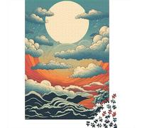 Sunset Sky 1000 Pc Cardboard DIY Artistic Cloud Design Jigsaw, Concentration Training Teens, Stress Relief, Vibrant Colours & After-School Fun 52x38cm/1000pcs