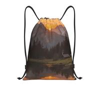 Sunset Sky Landscape Unisex Gym Sack Lightweight Pe Bag Foldable Drawstring Backpack For Gym Swim Hiking