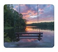 Sunset Small Mouse Mat 340x280mm Gaming Mouse Pad Landscape, Non-Slip Rubber Base, Waterproof Surface, Stitched Edges Mousemat, Compatible with Laser and Optical Mice Wear-Resistant Gifts 7-4146