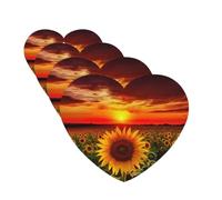 Sunset Sunflower Car Air Freshener Cards for Women Men 4 Pack Cute Car Accessories Long Lasting Scent Car Diffuser Hanging Auto Aromatherapy Tablets Car Fresheners Gifts