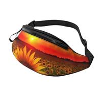 Sunset Sunflower Fanny Pack for Men Women Fashion Running Waist Packs Waterproof Crossbody Bags Everywhere Belt Bag with Adjustable Strap Sports Hip Pack for Travel Wallet