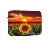 Sunset Sunflower Laptop Case 12 inch, Shockproof Protective Computer Sleeve Cover Water Resistant Laptop Bag Carrying Tablet Cover Briefcase Handbags Gifts for Men Women