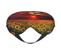 Sunset Sunflower Print Satin Sleep Mask & Eye Mask | Deep Dream Sleep Masks for Women & Men | Soft Sleeping Eye Mask to Nourish Skin