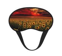 Sunset Sunflower Print Sleep Eye Mask Light Blocking Soft and Comfortable Night Eye Blinder for Women Men for Sleeping Travel Night Shift