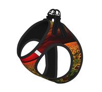 Sunset Sunflower Printing Puppy Summer Vest Harness With Reflective,Dog Accessories For Small Medium Large Dogs And Cats
