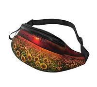 Sunset Sunflower Waist Pack Fanny Packs for Men Women Waist Bag with Adjustable Strap for Running Travel Hiking Dog Walking Workout