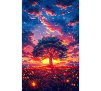 Sunset Tree of Life 200 Piece Jigsaw Puzzles for Adults Colourful Fun Challenging & Brainteasing Educational Learning Gift Present for Children Boys Girls 200 Piece Puzzle for Adults