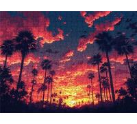 Sunset Tree Puzzle - 5000 Piece Jigsaw Puzzles for Adults - The Back Features Printed Letter Guides - The Pieces fit Together Snugly - Wooden Puzzles for Adults - Gifts Family 61.6 X 41.5 Inch s7h-403