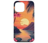 Sunset Tropical Beach Flora Paradise Island Vacation Nature Case for iPhone 13 Pro Max