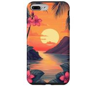 Sunset Tropical Beach Flora Paradise Island Vacation Nature Case for iPhone 7 Plus/8 Plus