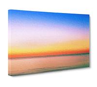 Sunset Upon The Horizon Canvas Print | Gallery Wrapped 30mm Frame Wall Art | 30x20 inches | Ready to Hang | Abstract Landscape Picture | Living Room Bedroom Lounge Office