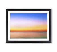 Sunset Upon The Horizon in Abstract Framed Print | A2 Black Framed Wall Art | Ready to Hang | Abstract Landscape Picture | Living Room Bedroom Lounge Office