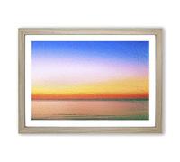 Sunset Upon The Horizon in Abstract Framed Print | A2 Oak Framed Wall Art | Ready to Hang | Abstract Landscape Picture | Living Room Bedroom Lounge Office
