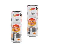 Sunset Vibe,Cosmic Vibe,Peach Vibe,Fantasy Vibe Fruit Flavoured Sugar Free Energy Drink Cans 355ml - 7 Vitamins Included Drink Cans (2 x Cans, Fit Fantasy Vibe Orange Flavour 355ml)