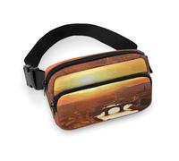 Sunset View Fanny Pack for Women Men Waist Bag Belt Bag Adjustable Casual Bag for Travel Sports Hiking, white, 7.9x5.1inches