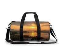 Sunset View Gym Bag for Men Women, Sturdy Oxford Cloth Travel Bags with Removable Shoulder Strap, Waterproof Duffel Bag for Fitness, Travel, Yoga