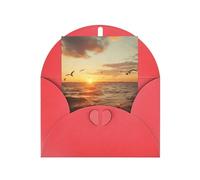 Sunset View Print Adorable Blank Cards& Envelopes,Unique Designs Perfect for Festivals, Invitations