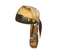 Sunset View Print Helmet Cap Quick Dry Cycling Skull Wrap Breathable Polyester Adjustable Adult Summer Beanie