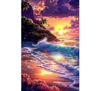 Sunset Waves 500 Piece Jigsaw Puzzle for Adults, Creativity, Challenging and Difficult Puzzle, Brain Teaser Puzzles for Adults 500 Pieces for The Whole for Women, Men