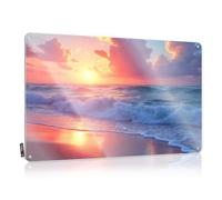 Sunset Waves On The Beach Funny Vintage Signs Restroom Decor | Boho Reusable Decorative Wall Art(20X30CM)