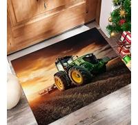 Sunset Wheat Field Door Mats Indoor Doormat Washable For Pets Door Matts Duty Non-Slip Entrance Mat Super Absorbent Front Doormat, Country Style For Kitchen Bathroom Brownish Yellow, 45 X 75 Cm