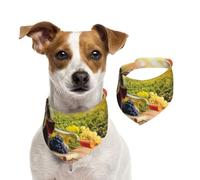 Sunset Wine And Cheese,Pet Bib Scarf Cats Dog Bandana Dogs Towel Bib Adjustable Pet Scarf,L