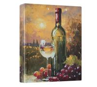 Sunset Wine Grapes 3 Ring Binders 1.5 Inch Clear View Three Ring Binders Versatile Binder Fits 200 Sheets 1 Pack