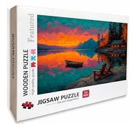 Sunset Wooden Jigsaw Puzzles 122x81cm, Sea View Jigsaw Puzzles 3000 Piece for Adults with Box, Educational Challenging Game, Gifts for Teens, Back Lettering Easy to Distinguish, Home Decoration M-6252