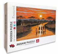Sunset Wooden Jigsaw Puzzles 141x87cm, Africa Jigsaw Puzzles 4000 Piece for Adults with Box, Educational Challenging Game, Gifts for Teens, Back Lettering Easy to Distinguish, Home Decoration, P-8857