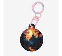Sunset World Dog Tags for Pets,Round Acrylic Pet ID Tags,Perfect for Small to Large Dogs and Cats,Cute & Functional