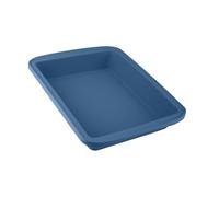 Sunsetbaby Silicone Baking Pan, Deep Rectangular Bakeware Cake Pan with Handles, Compatible with Fancy Panz, for Lasagna, Cake, Brownie or Family Dinner, 12.6 x 9.8 x 2.1 Inch (Classic Blue)