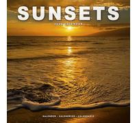 Sunsets 2026 Calendar | Square Wall Calendar | Travel & Nature Gift | Plastic Free Packaging | by Avonside Publishing