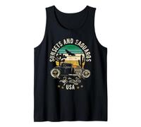 Sunsets and Saguaros Southwest USA Hotrod Retro Style Design Tank Top