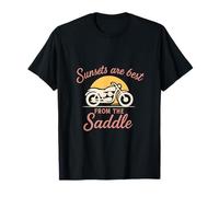Sunsets Are Best From the Saddle Motorcycle Graphic T-Shirt