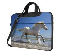 Sunsets Lake Horses Print Laptop Bag 13 inch, Shockproof Computer Bags with Anti-Static Lining, Convertible Shoulder/Crossbody Carry for Office, School, Travel