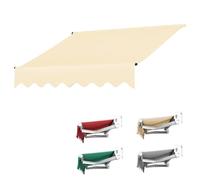 Sunshade Awning Fabric 4x3m (13x11.5ft) - Water-Repellent Tear-Resistant Canopy Material in Anthracite for Outdoor Awnings (Frame Not Included)