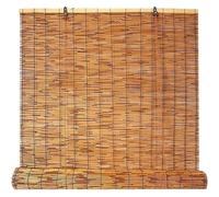 Sunshade Bamboo Roller Blind 50x80cm Outdoor Roller Reed Blinds 50% Light Filtering Sun Protection Window Curtains With Lifter Sunshade Privacy Screen Roman Blinds for Indoor Outdoor
