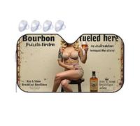 Sunshade Bourbon Fueled Firefly: A Vintage Pin-Up Celebration Car Windshield Sunshade Windshield Sunshade Windshield Sun Shade(70x130cm)