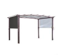 Sunshade Cover for Outdoor Pergola, Featuring Breathable Material and Weighted Rods on Both Sides for Secure Tie Down, Suitable for Deck, For Patio, Porch and Balcony (black)