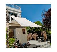 Sunshade Cover Sun Shade Sail Rectangle Canopy Sunscreen Awning with 4 Ropes Waterproof 98% UV Block 3x5m 4x6m for Garden Balcony Patio Pool Gazebo, White