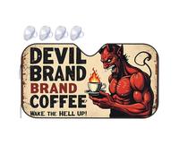 Sunshade For Car Devil Brand Coffee: Wake The Hell Up! Car Windshield Sunshade Sun Shade For Car Windshield Car Shade(70x130cm)
