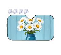 Sunshade For Car Windshield Blue Vase With White Daisies Car Windshield Sunshade Blackout Shade Windshield Sunshade(70x130cm)