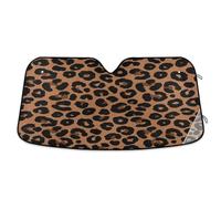 Sunshade for Car Windshield Brown Leopard Spots, Foldable Windshield Sun Visor, Front Window Cover - 57×31.5 Inches